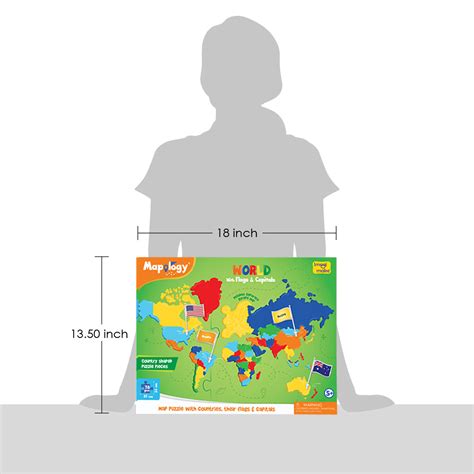 Mapology: World with Capitals and Flags- Educational Toy & Puzzle ...