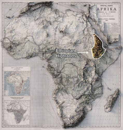 Ethiopian Plateau Africa Map