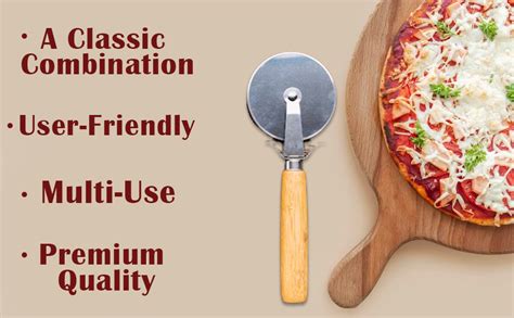 Buy Amzgear Handicraft Rosewood Pizza Bat and Stainless Steel Pizza ...