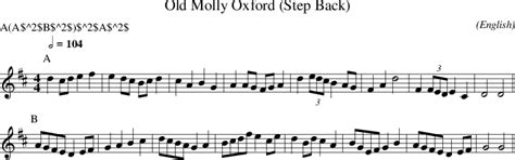 Old Molly Oxford (Step Back) on folk tune finder