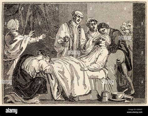 Extreme Unction for a dying man Date: 1820 Stock Photo - Alamy