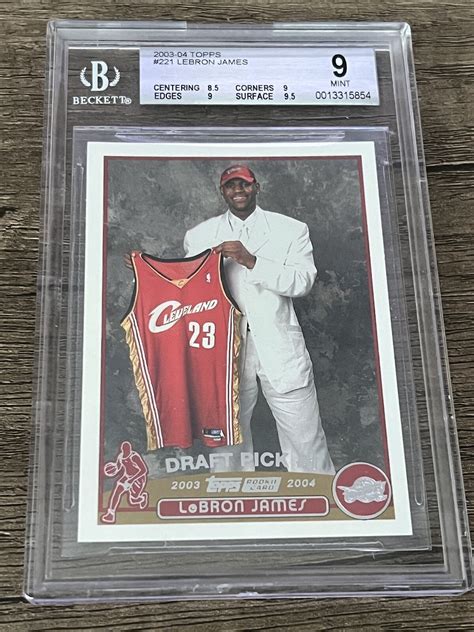 2003 TOPPS #221 LEBRON JAMES DRAFT PICK #1 ROOKIE CARD, BGS 9 | eBay