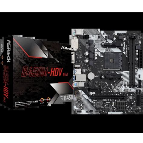 ASRock B450M-HDV R4.0 DDR4 Motherboard