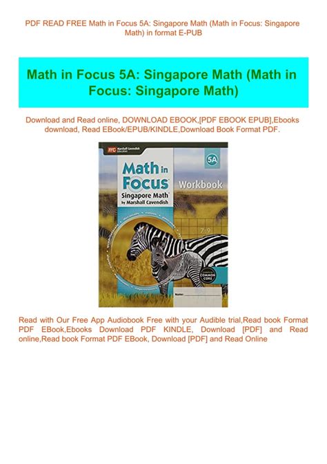 PDF READ FREE Math in Focus 5A Singapore Math (Math in Focus Singapore ...