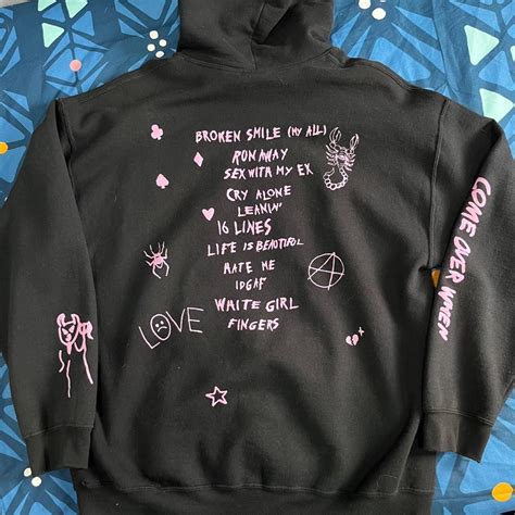 Lil peep hoodie, Men's Fashion, Tops & Sets, Hoodies on Carousell