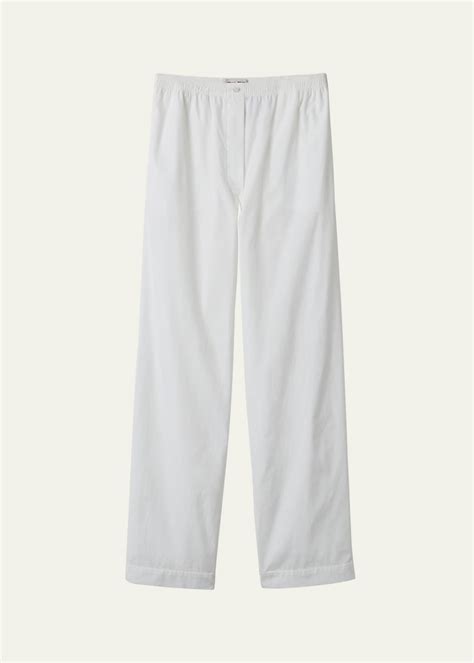 Miu Miu Straight Leg Poplin Pajama Pants - Bergdorf Goodman