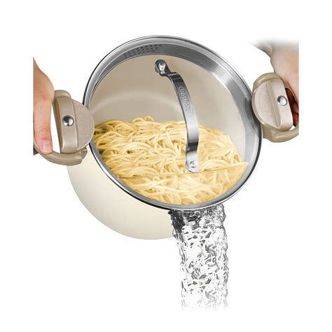 GOTHAM STEEL 5 Quart Stock Pot Multipurpose Pasta Pot with Strainer Lid ...