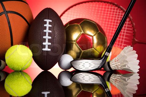 Group of sports equipment | Stock image | Colourbox