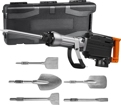 Vevor Demolition Jack Hammer with 6 Chisel Bits 2200W 1350 BPM New ...
