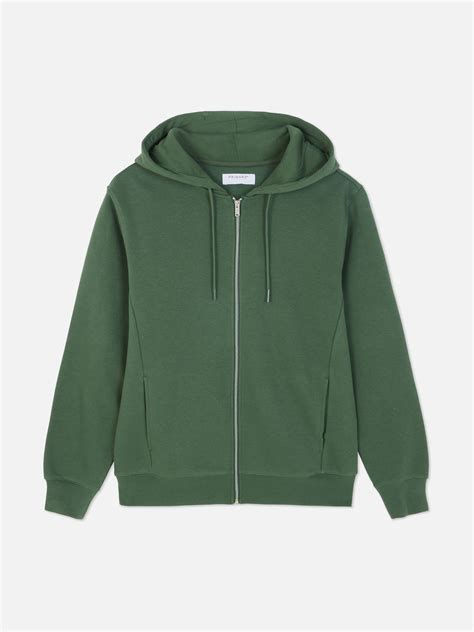 Mens Green Zip-Up Hoodie | Primark