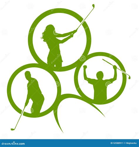 Vector Silhouettes of Golf. Stock Vector - Illustration of graphic, silhouette: 52588911 - silhouette of golfer