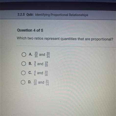 which two ratios represent quantities that are proportional - brainly.com