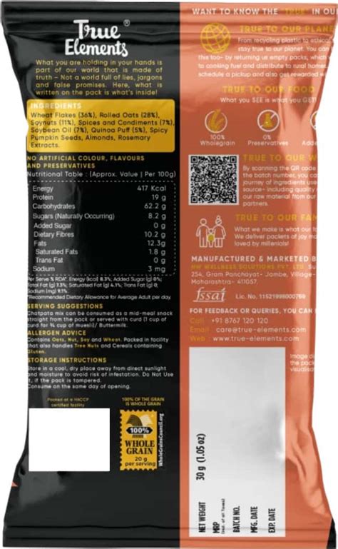 Buy TRUE ELEMENTS CHATPATI MIX - 30GM Online & Get Upto 60% OFF at ...