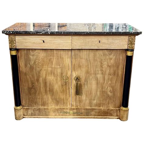 Antique Empire Style Bleached Mahogany Buffet – Legacy Antiques