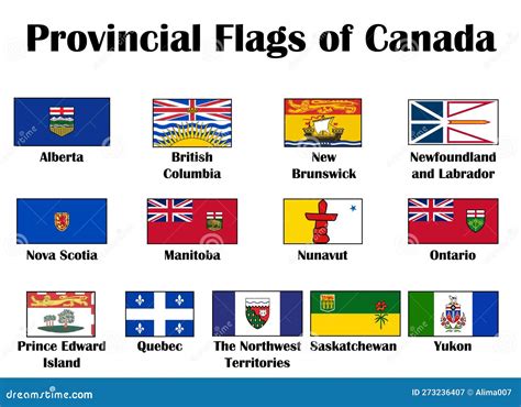 All Flags of Regions of Canada Stock Vector - Illustration of ...
