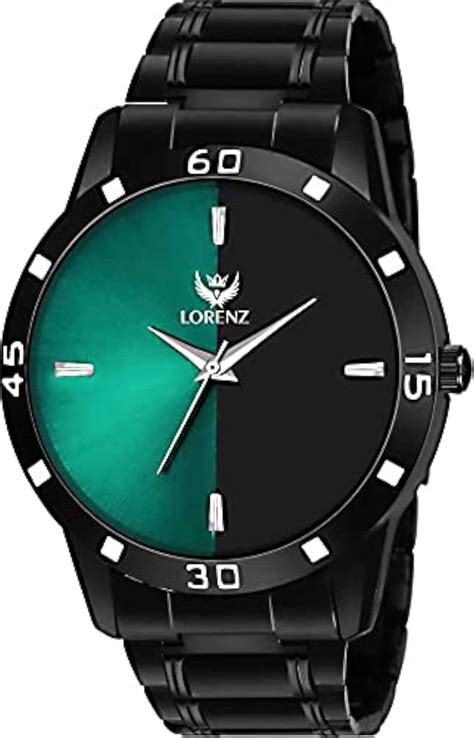 LORENZ Green-Black Dial Analogue Watch for Men | Watch for Boys- Mk ...