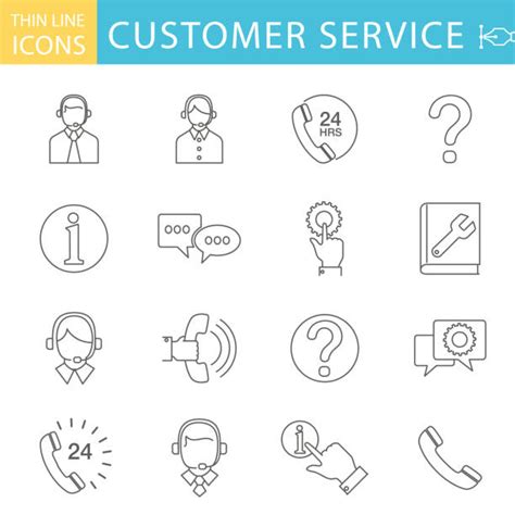 Customer Service Line Drawing Icon 的图像结果