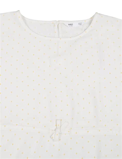 Buy Polka Dots Round Neck Kaftan at Marks & Spencer