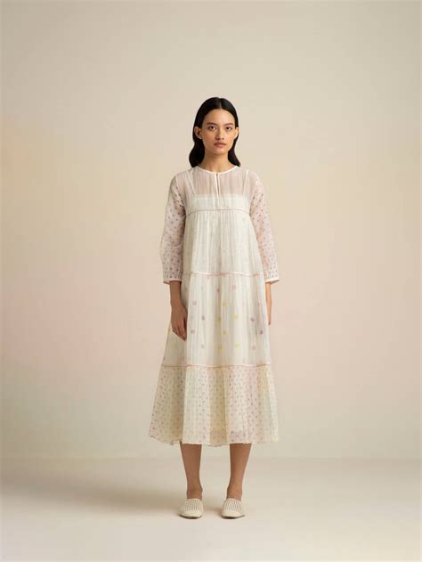 Phosphenes Tier Dress: Charming Polka Dot Spring Dress