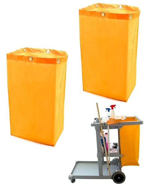 QWORK Cleaning Cart Bag, 2 Pack 24 Gallon Waterproof Large Capacity ...