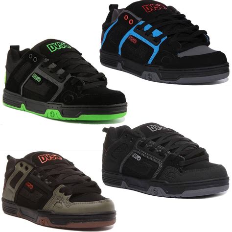 DVS Comanche Mens Lace Up Leather Skate Sneaker In Black Blue Size US 7 ...