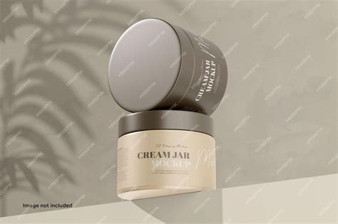 Premium PSD | Plastic Cream Jars Cosmetic PSD Mockup