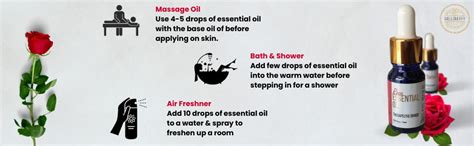 WELLOMERRY Naturals Pure & Natural Rose Essential oil Therapeutic grade ...