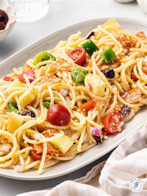Easy Spaghetti Salad - Belly Full