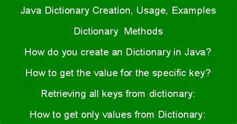 Image result for Code Dictionary Java