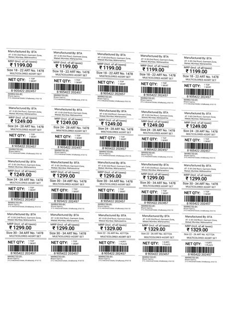 MRP Label How to Print Shirts 的图像结果