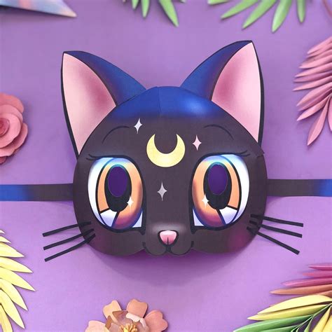 Anime cat mask templates. Be a cat today • Happythought