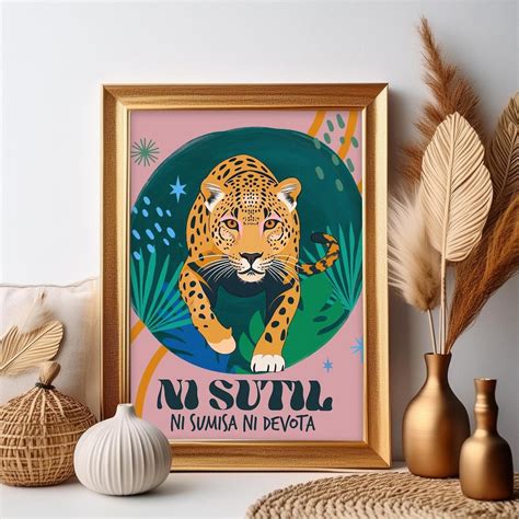 Cheetah Wall Art, Women Empowerment Poster in Spanish, Latino Wall Art ...