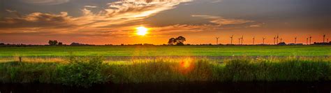 Download wallpaper field, the sky, sunset, lake, sky, field, Sunset ...