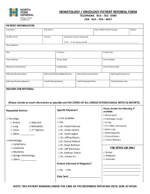 2023-2025 Canada North York General Hospital Hematology/Oncology ...