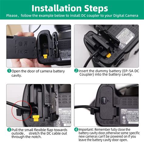 Buy RONFEN EP-5A DC Coupler Power Connector EN-EL14 EN-EL14a Dummy ...
