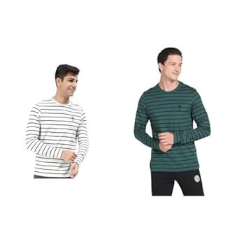 Buy U.S. POLO ASSN. Men's Comfort Fit Stripe Cotton I689 Regular Fit T ...