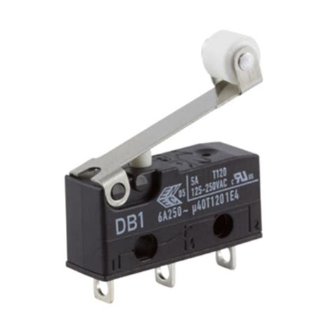 DB1C-A1RC ZF | ZF Roller Lever Micro Switch, Solder Terminal, 6 A @ 250 ...