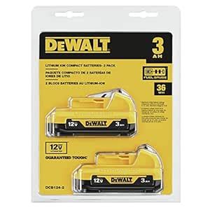 DEWALT 12V MAX* Batteries, 3.0-Ah, 2-Pack (DCB124-2) : Amazon.in: Home ...