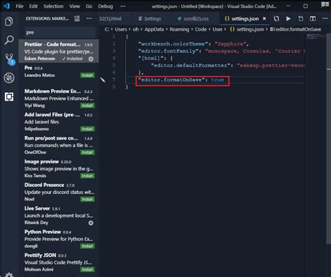 Prettier VSCode Setup 的图像结果
