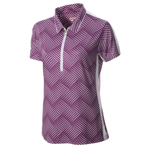 JRB Women's Golf Fashion Shirt - Grape Spot Print - Sleeved or ...
