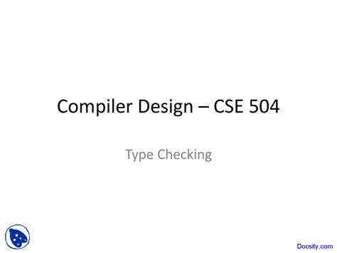 Image result for Type Checking in Compiler Design