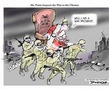 Image result for Cartoon Russia and Ukraine War