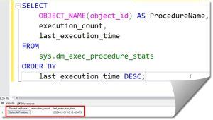 Image result for SQL Server Stored Procedure Execution History