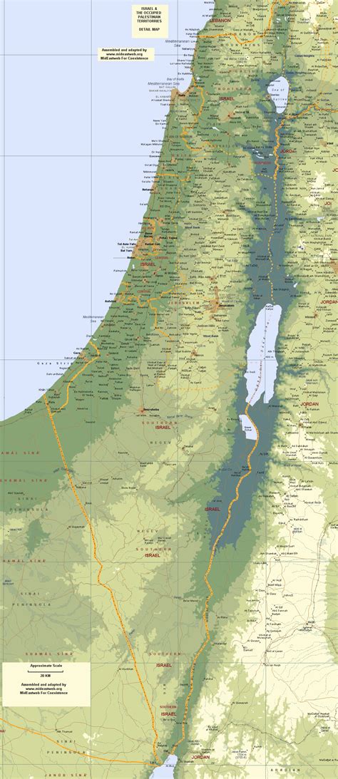 Map of Israel: Detailed