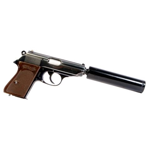 Deactivated Walther PPK-L with Dummy Silencer