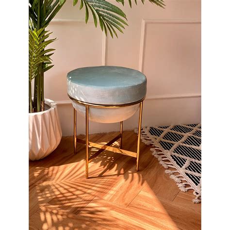 Buy Mason Home Marais Pouf - Ice Blue Online
