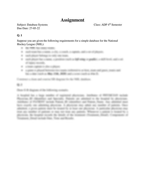 Image result for Database Assignment Example