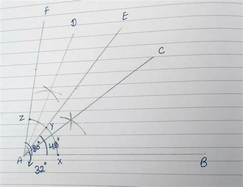 use a protractor to construct angles of 80° and 48°. then use these ...