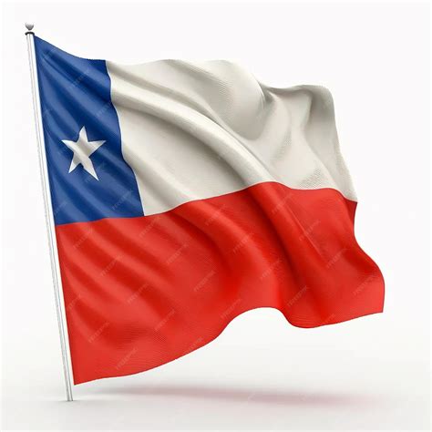 Premium Photo | 3d render chile country flag