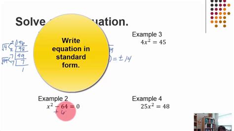 34 Square Root Property - YouTube